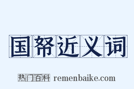 国帑近义词是什么意思的图片